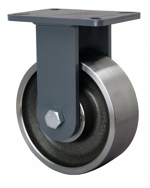Plate Caster Rigid Steel 10 1/2 H
