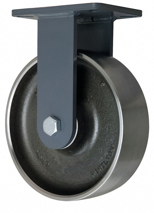 Plate Caster Rigid Steel 12 1/2 H