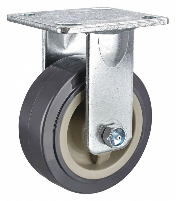 Plate Caster Rigid Polyurethane 6 1/2 H