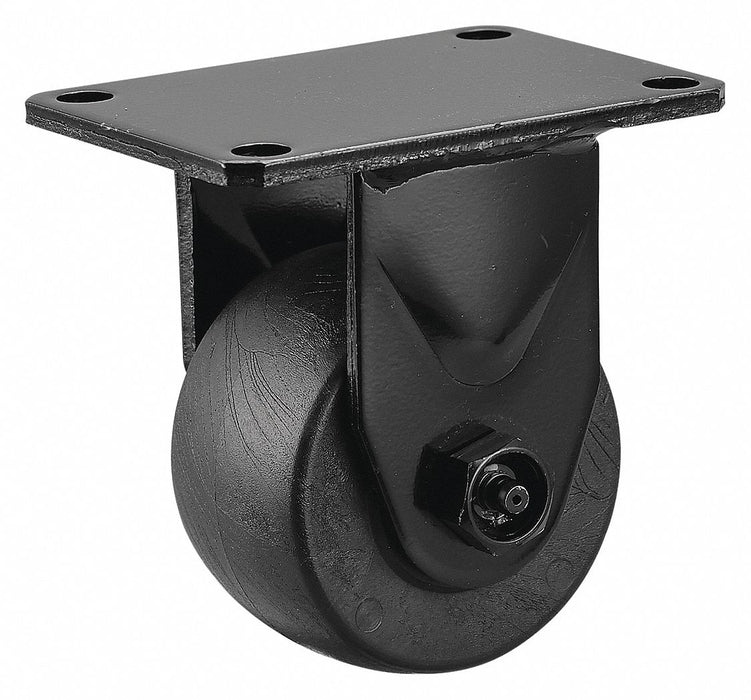 Plate Caster Rigid Nylon 4 1/8 H