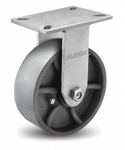 Plate Caster Rigid Iron 7 1/2 H