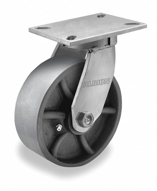 Plate Caster Kingpinless Swivel 12 1/2 H
