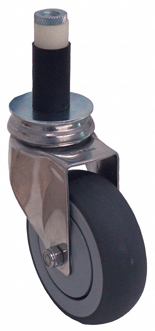 Threaded Stem Caster for Shopping Carts