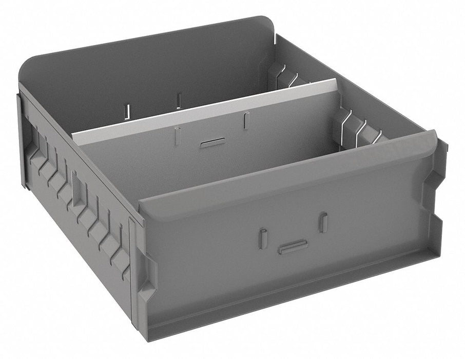 Drawer Bin Gray Steel 4 1/2 in