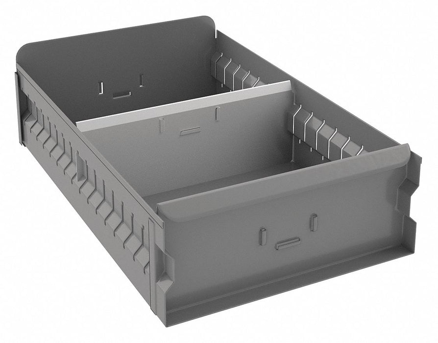 Drawer Bin Gray Steel 4 1/2 in