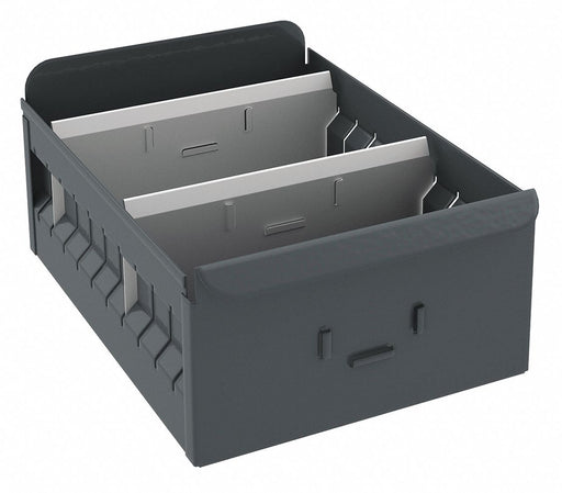 Drawer Bin Gray Steel 4 1/2 in