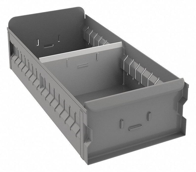 Drawer Bin Gray Steel 4 1/2 in