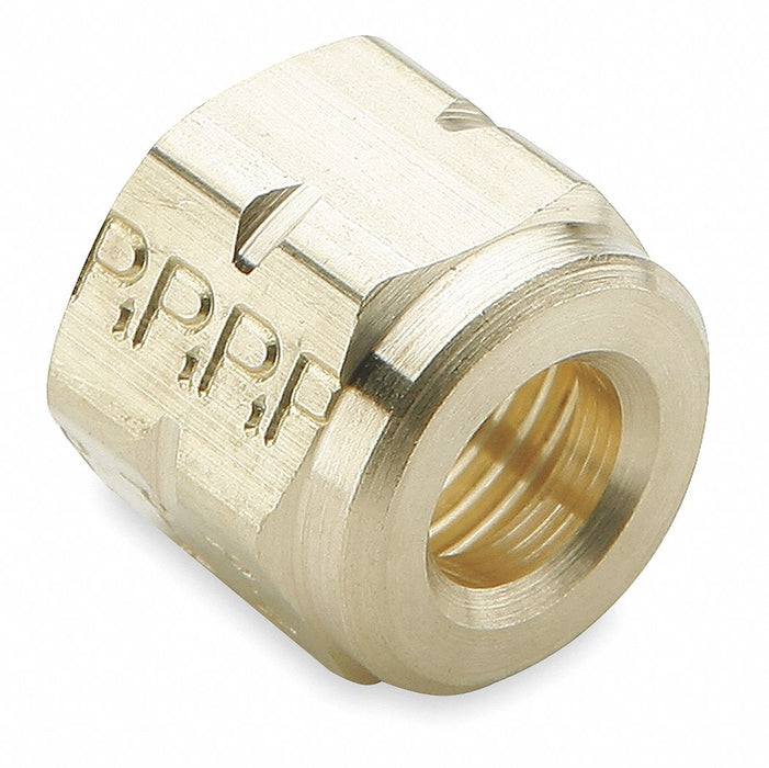 Nut Brass Compression 1/4 in PK10