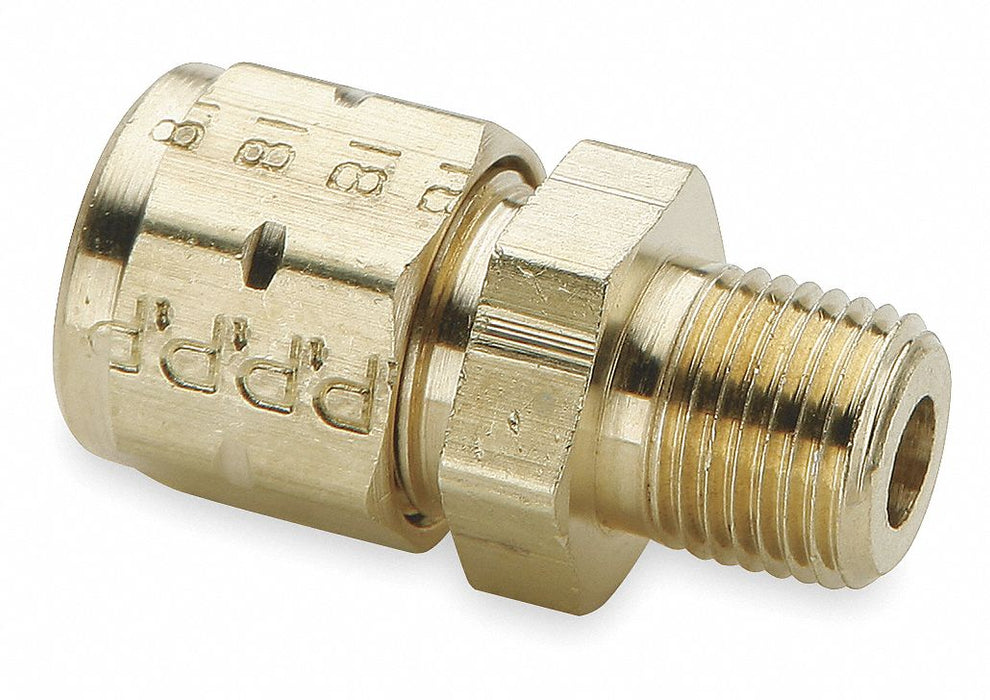 Strt Brass Comp.3/8in MNPT1/4in PK10