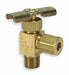 Needle Valve Angled Brass 1/4 x 5/16 In.