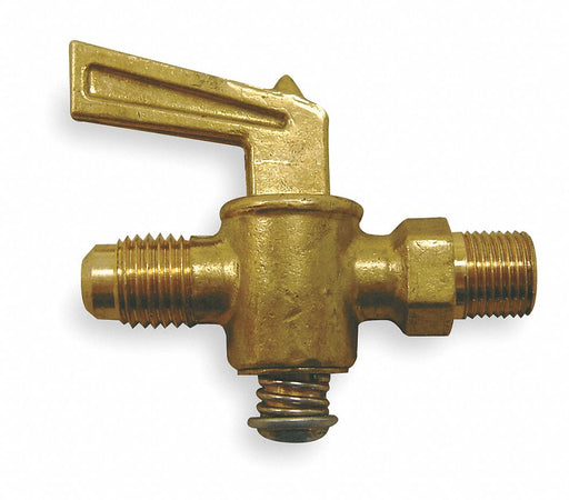 Ground Plug Valve 45 Deg 1/8 In Brass