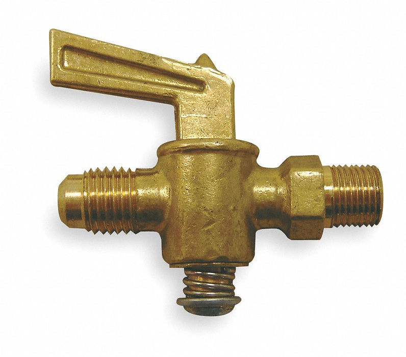 Ground Plug Valve 45 Deg 1/8 In Brass