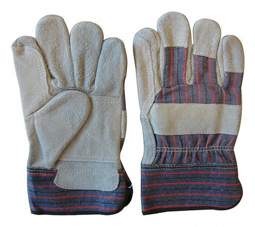 D1563 PR Leather Gloves Gray/Blue S