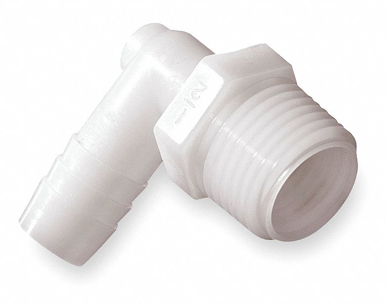 Elbow HDPE Barbed3/16 MNPT1/4 PK10