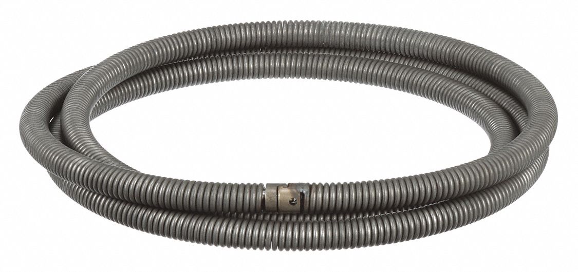 Drain Cleaning Cable 5/8 in Dia 7.5 ft L