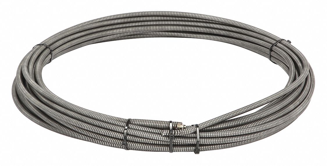 Drain Cleaning Cable 3/8 in Dia 50 ft L