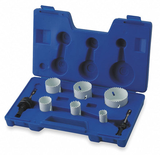 Hole Saw Kit 8pcs Sizes 0.875 -2.5 