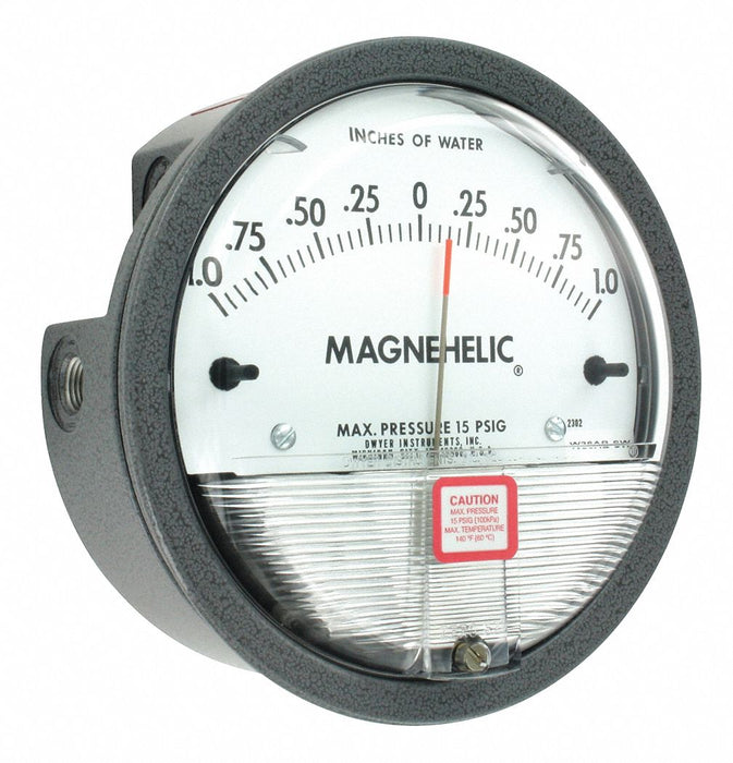 Pressure Gauge 1 In to 0 to 1 In H2O