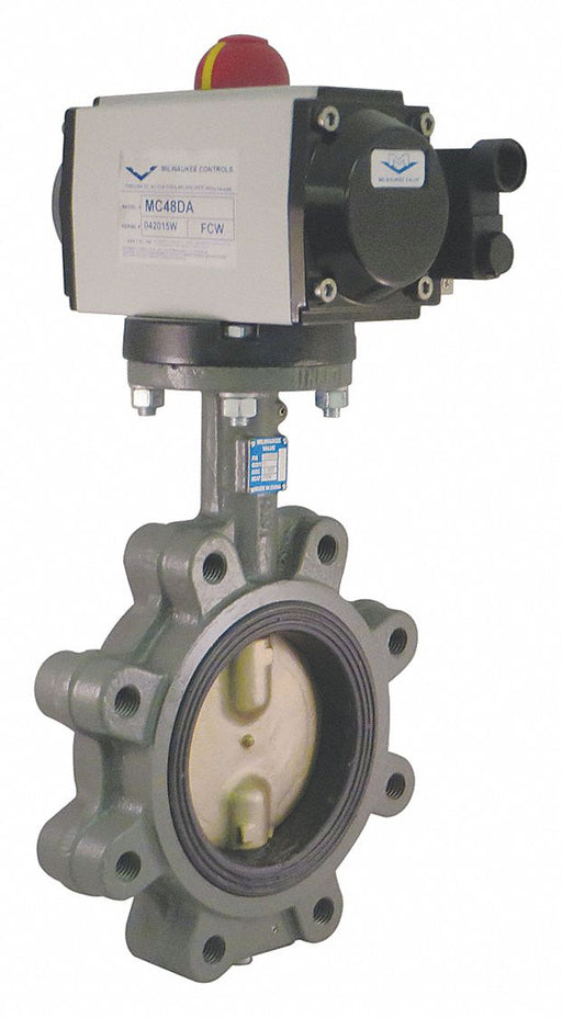 Butterfly Valve Dbl Acting Iron 6 In.