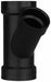 ABS Wye 2 in  2 in Hub 1 1/2 in