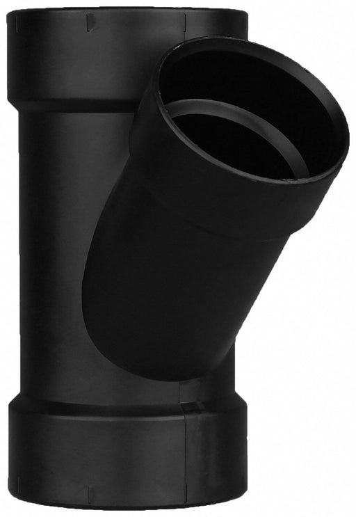 ABS Wye 4 in  4 in Hub 3 in