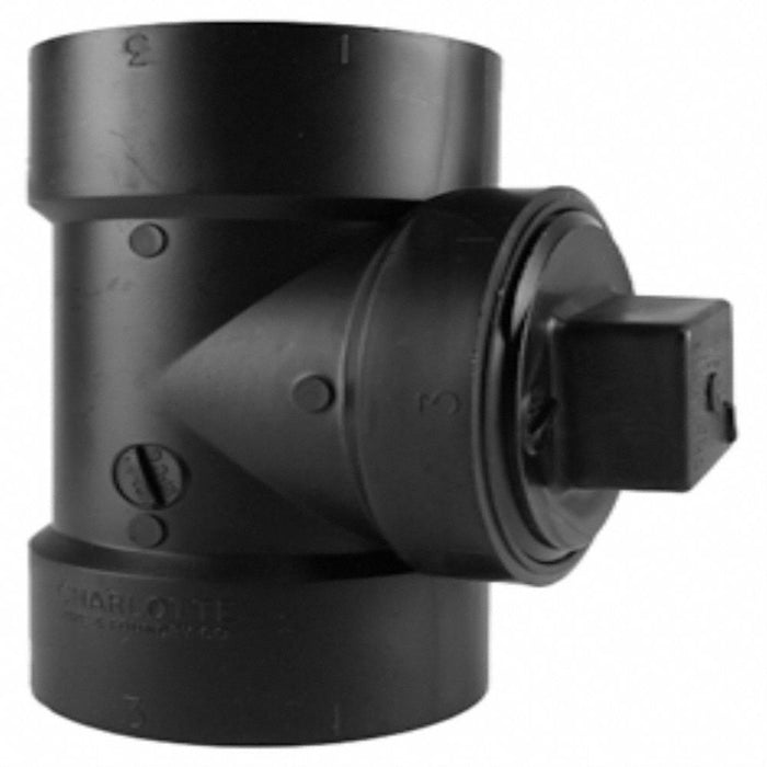ABS Tee 4 in  4 in Hub 4 in NPT