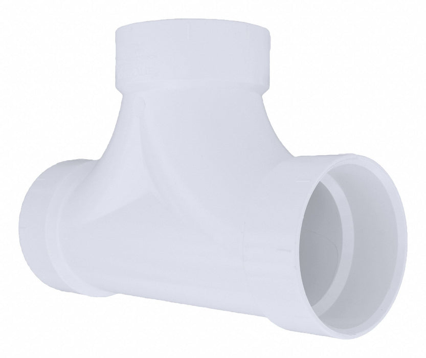 PVC Tee 4 in  4 in Hub 4 in