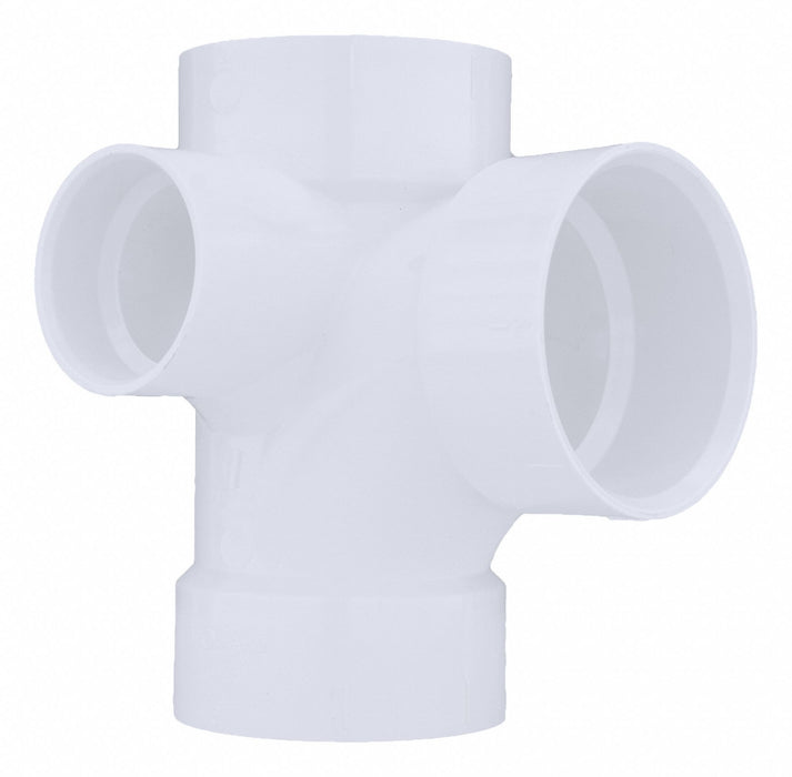 PVC SanitaryTee 3in 3inHub 3in 2inHub