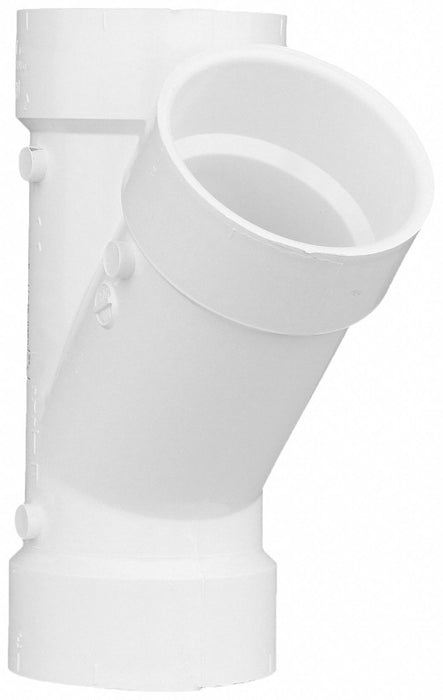 PVC Wye 3 in  3 in Hub 3 in