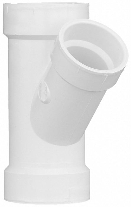 PVC Wye 2 in  2 in Hub 1 1/2 in