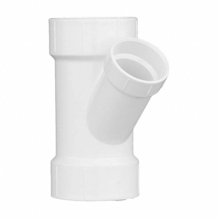 PVC Wye 3 in  3 in Hub 2 in