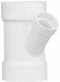 PVC Wye 4 in  4 in Hub 2 in