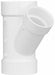 PVC Wye 4 in  4 in Hub 3 in