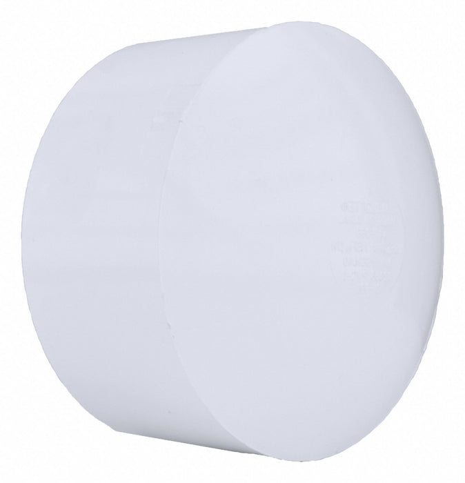 Socket Cap Schedule 40 6 Pipe Size White