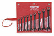 Combo Wrench Set Blk Chrome Standard 9Pc