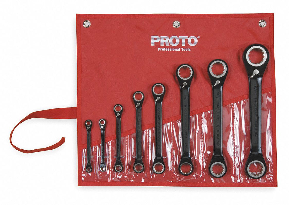 Box End Wrench Set Blk Chrome Stndrd SAE
