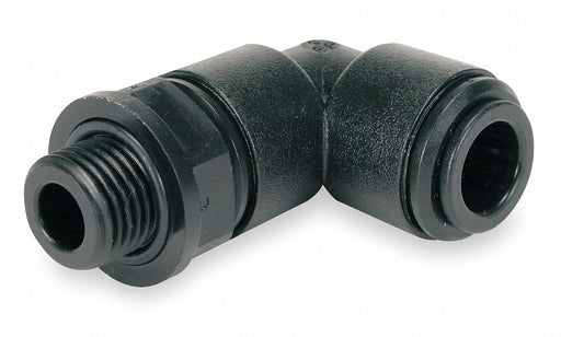 90 Swivel Elbow 1/4 Tube OD Black PK10
