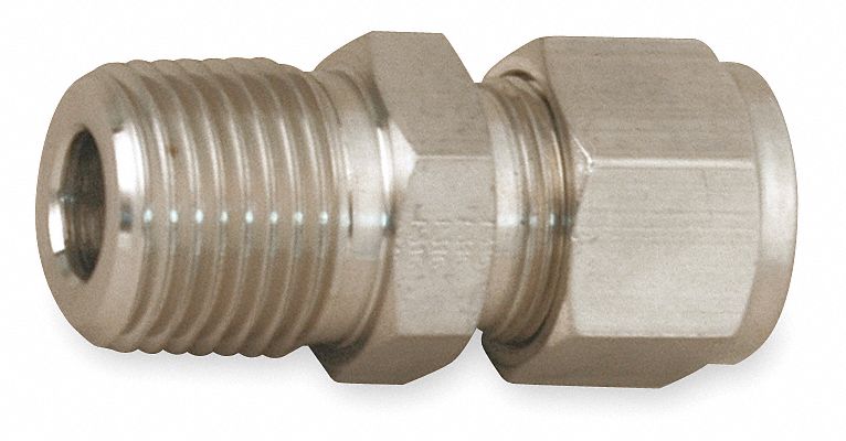 Strt Steel Comp. 1/4 in MNPT 3/8 in