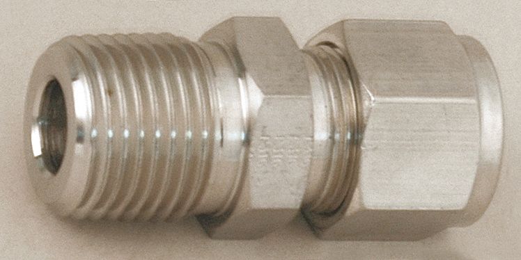 Strt Steel Comp. 1/2 in MNPT 3/8 in