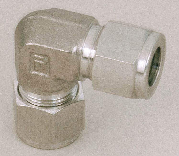 Elbow Steel Comp. 3/8 in Comp. 1/2 in