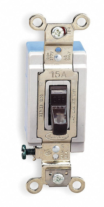 Wall Switch Brwn 15A Back Side SnglPole