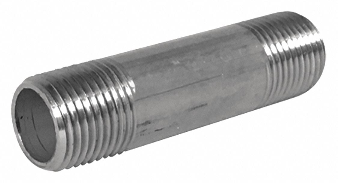 Nipple 1/8 In Thrd at Both Ends 2 In 304