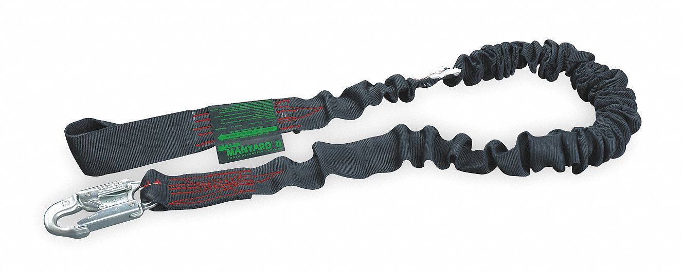 Shock-Absorbing Lanyard Black