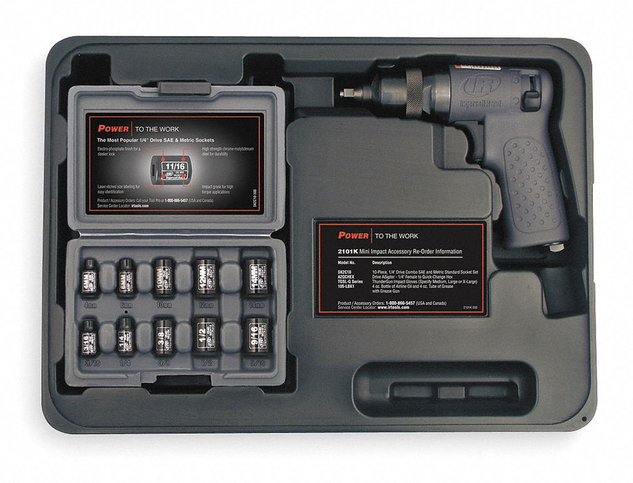 AirImpactWrenchKit 1/4in NPT Pistol-Grip