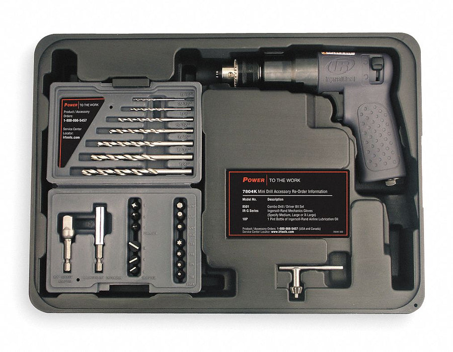 Drill Air-Powered Pistol Grip 1/4 in
