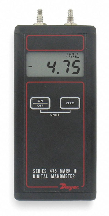 Handheld Digital Manometer 0to 200 in wc