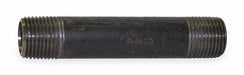 Black Pipe Nipple Threaded 1/2x12 In