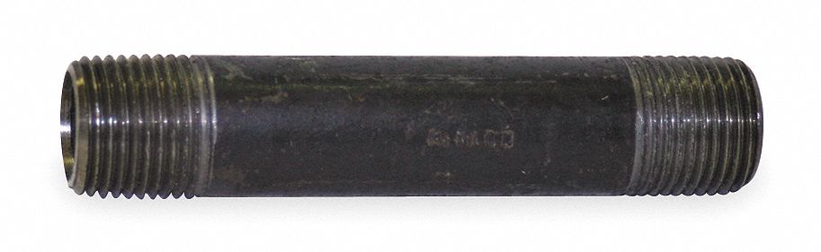 Black Pipe Nipple Threaded 3x5 1/2 In