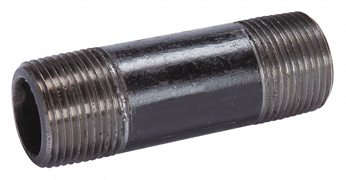 Black Pipe Nipple Threaded 1-1/4x2-1/2In