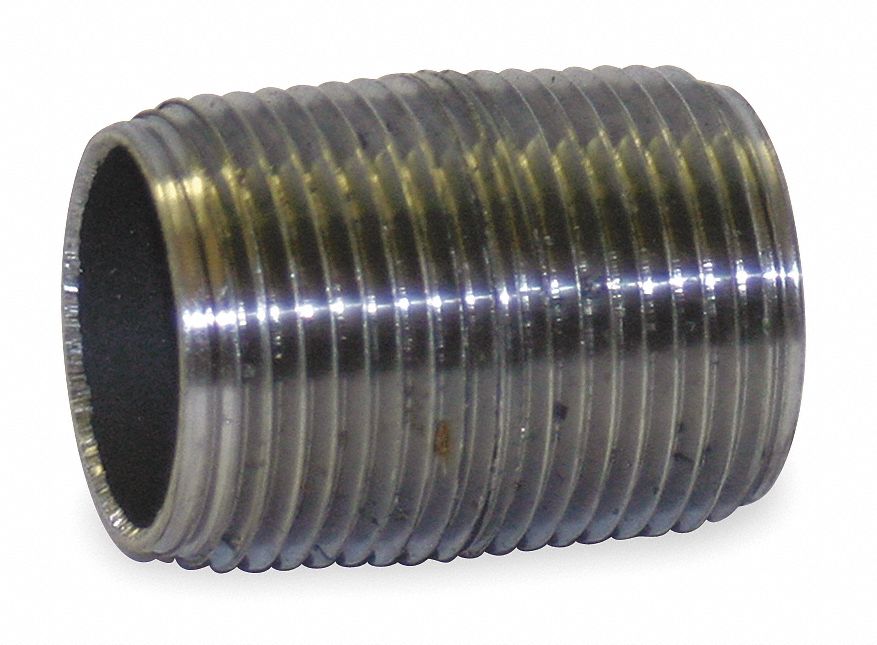 Black Close Pipe Nipple Threaded 1